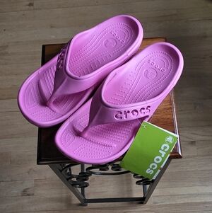 Pink Crocs Flip Flops